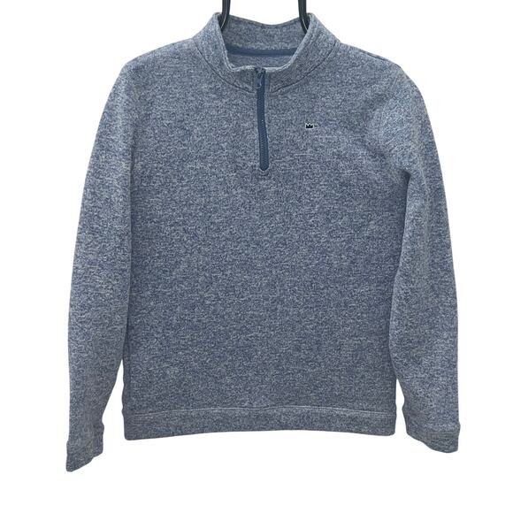 Crown & Ivy Kids Boy's XL 1/4 Zip Mock Neck Blue Pullover Sweater - Picture 1 of 4